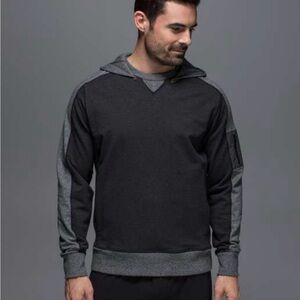 Lululemon Revival Pullover Hoodie Heathered Black Speckled Sweatshirt Men’s XXL